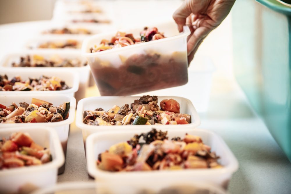 food in plastic containers