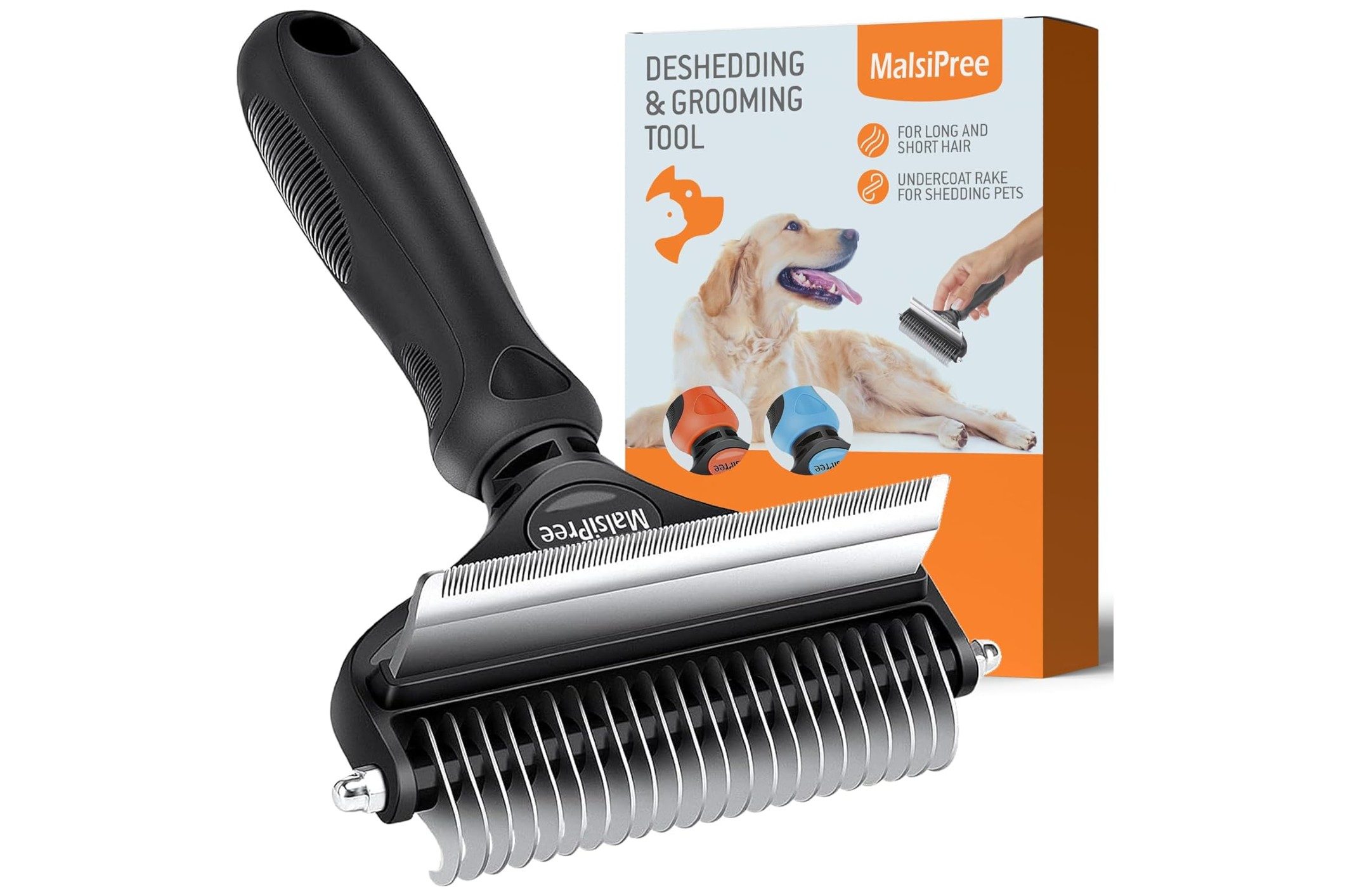malsipree grooming and shedding dog brush