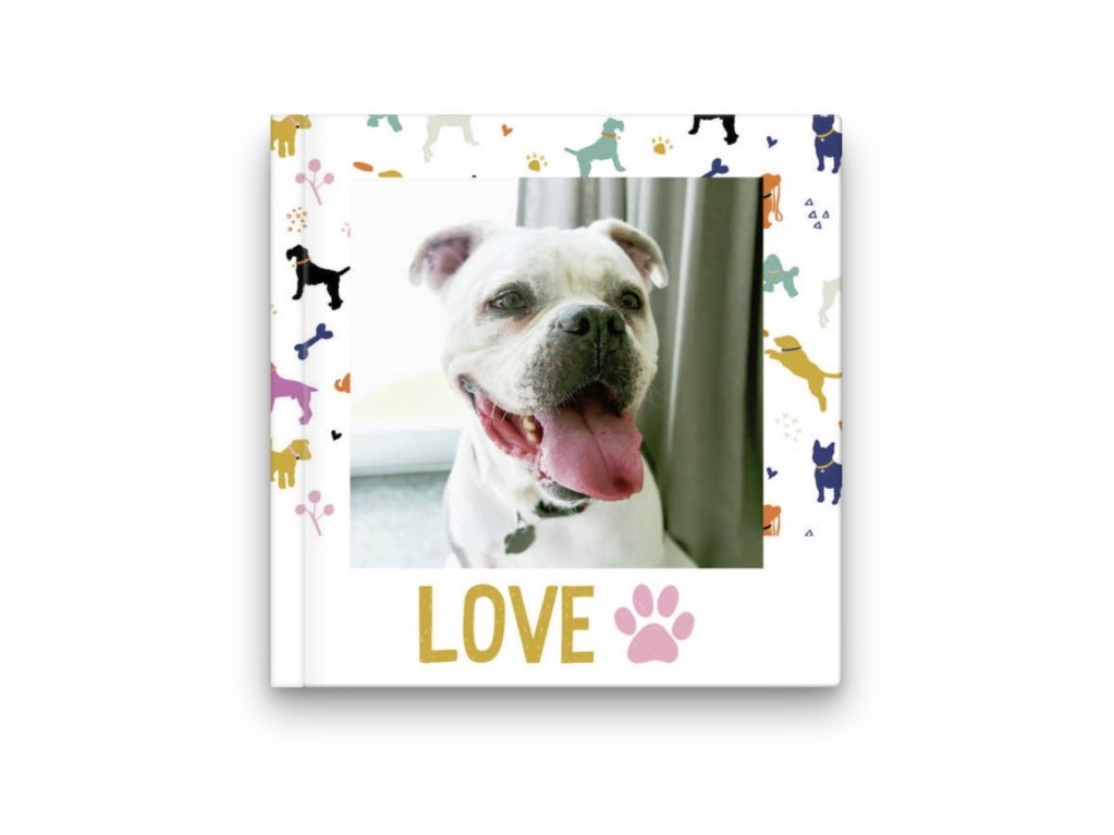 Mixbook pet photo book made with love.